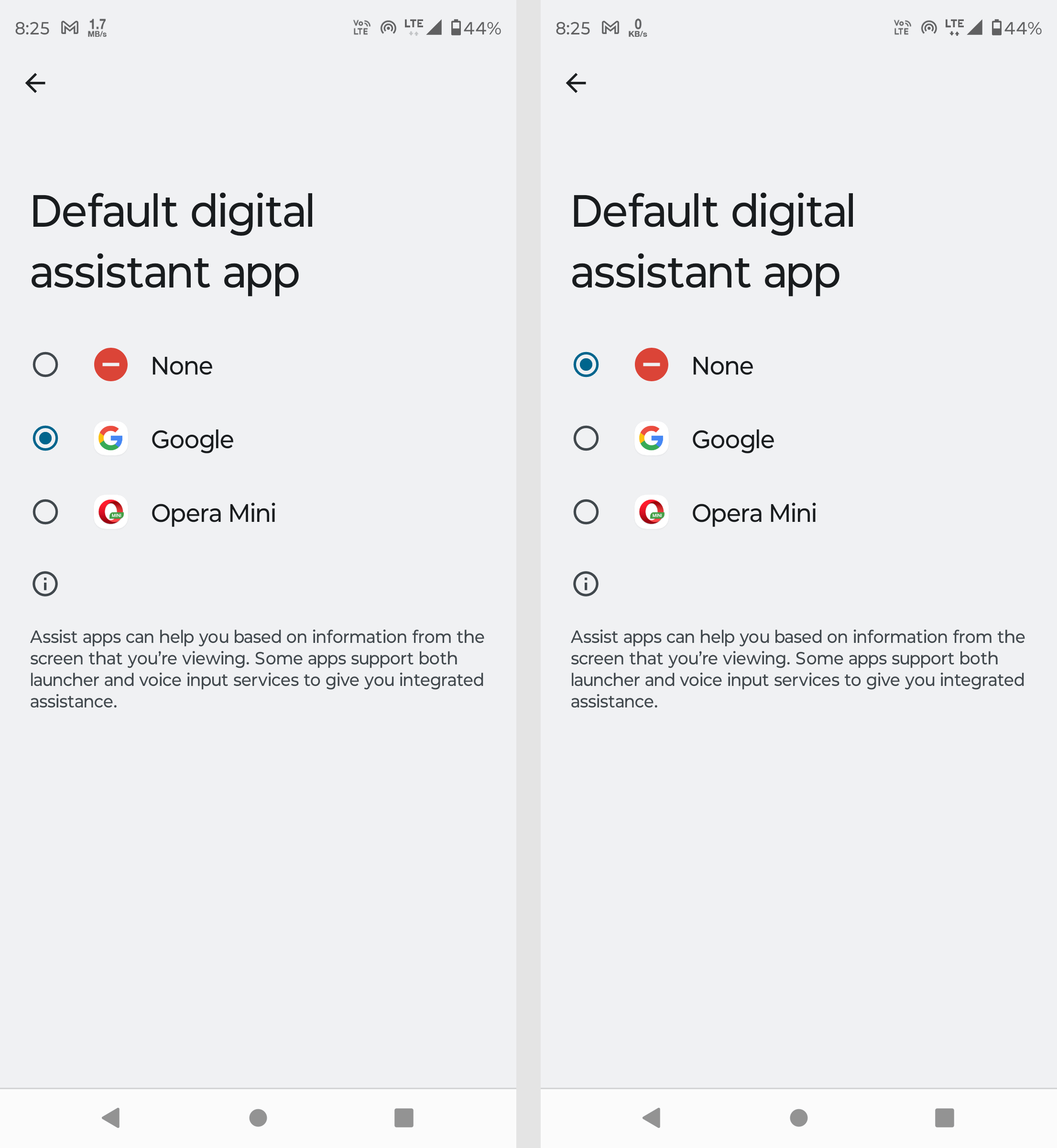 remove google assistant from default assistant 5