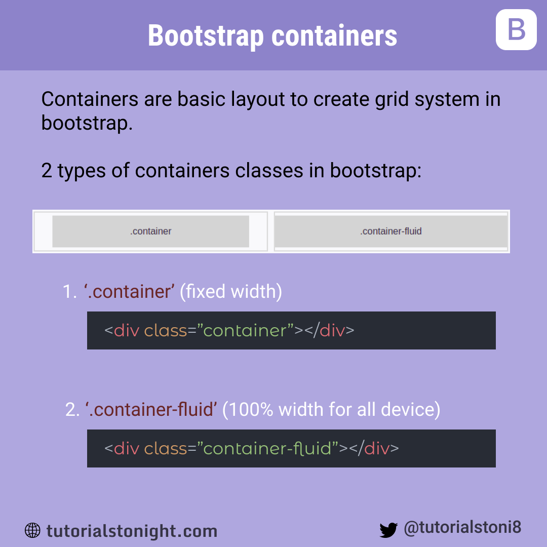 Bootstrap Container Class with Examples 