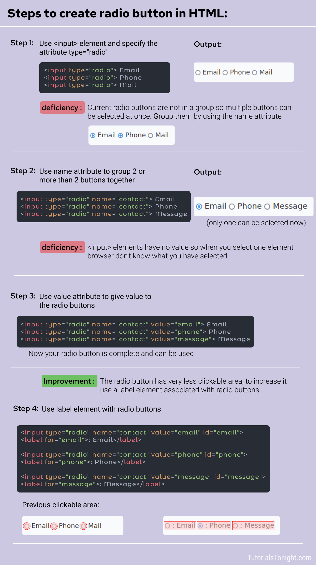 Radio Button In HTML Complete Guide With 10 Examples 