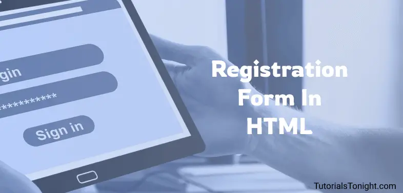 registration from in HTML