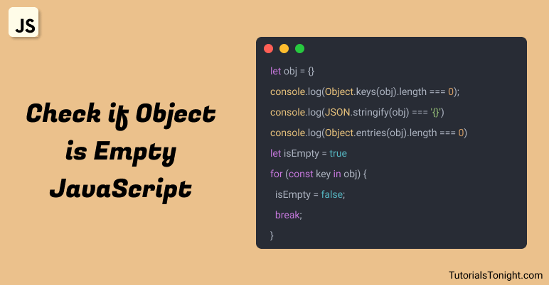 Check If Object Is Empty JavaScript 5 Ways 