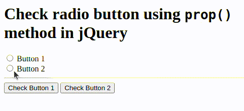 jQuery radio button checked